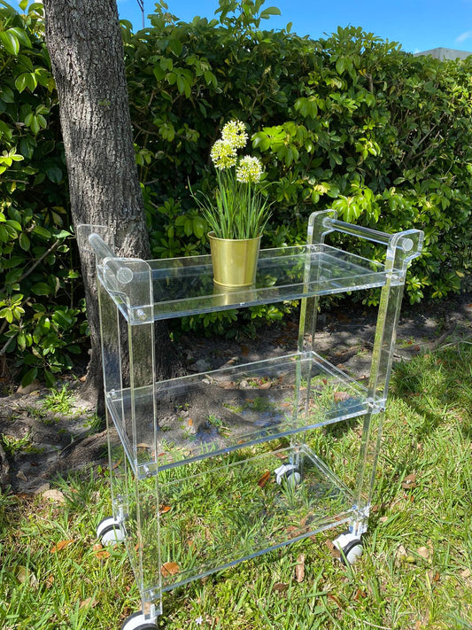 Lumi Acryllic Trolley with Shelves